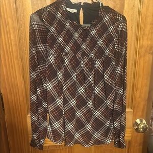 Maurices - Soft, Plaid Long Sleeve Blouse